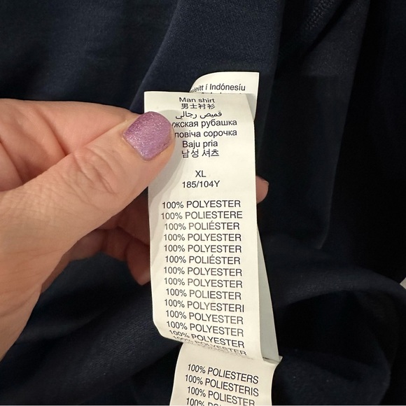 Oakley Men’s Navy Blue Long Sleeve 1/4 Quarter Zip Pullover Sz XL GUC - Picture 7 of 9